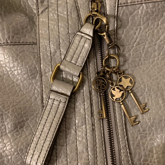 Metallic Silver Messenger Bag - Picture 2 of 4